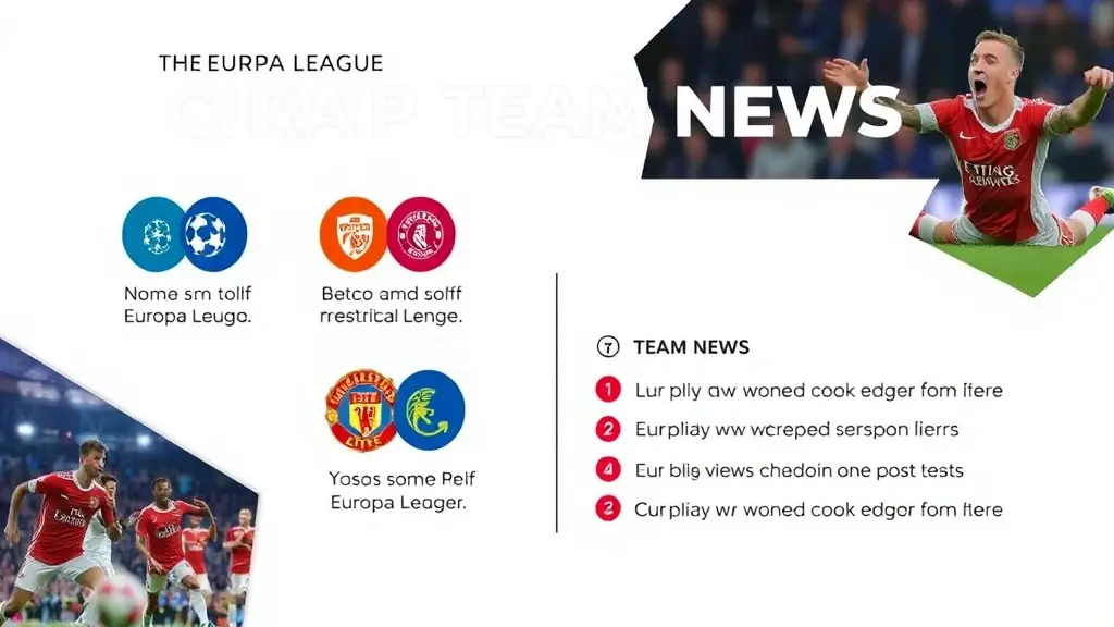 Ilang koponan ang nag-anunsyo ng mahahalagang update kaugnay ng mga injury at pagbabago sa lineup bago ang kanilang mga paparating na laban sa Europa League.